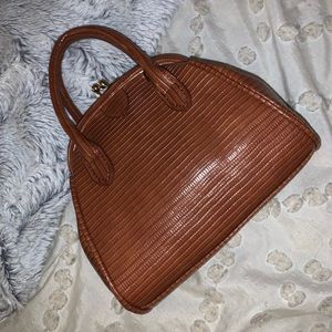 Light brown leather handbag